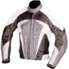 RTX Motocross Grey Leather Motorcycle Jacket